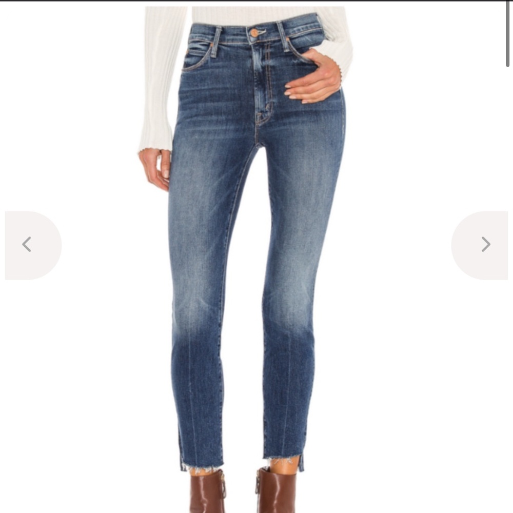 MOTHER stunner zip ankle step fray size 27